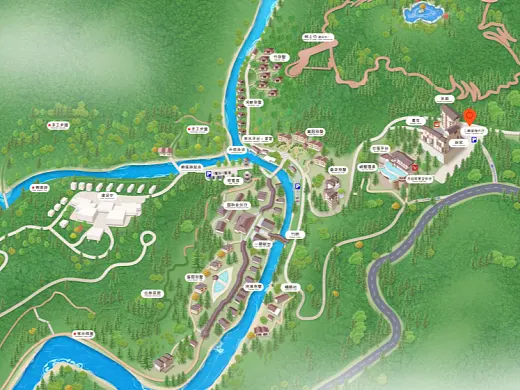 嘉陵结合景区手绘地图智慧导览和720全景技术，可以让景区更加“动”起来，为游客提供更加身临其境的导览体验。